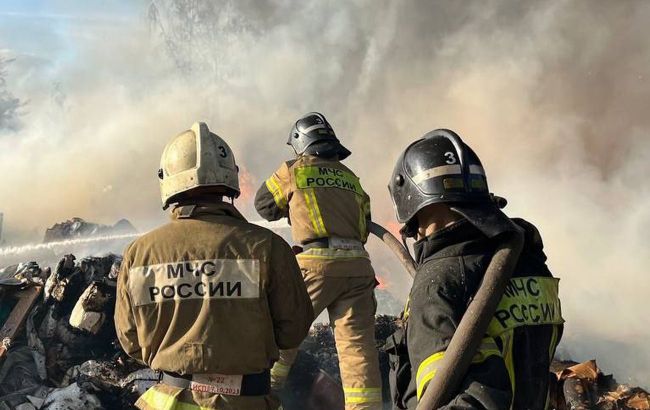 Drones strike asphalt plant in occupied Luhansk: Fire and casualties reported