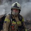 Russian strike sets gas station ablaze near residential building in Kharkiv