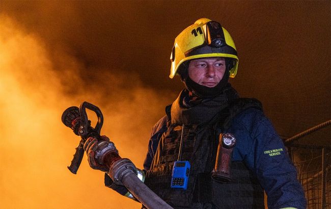 Chernihiv hit by massive Russian drone attack, homes burn and school damaged