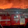 Massive fire in shopping center in Russia