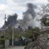 Fire and explosions near occupied Mariupol