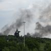 Huge smoke plume rises after a series of blasts in occupied Donetsk