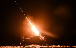 Kyiv police shoot down Russian drone during nighttime attack (video)