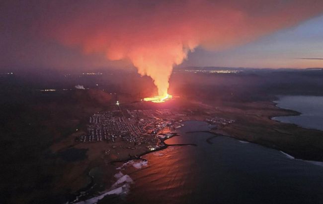 Long-dormant volcano erupts in Iceland, streets on fire