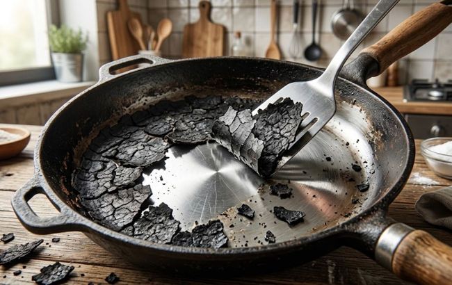 Burnt-on grease comes off in 15 minutes: Trick for spotless frying pan