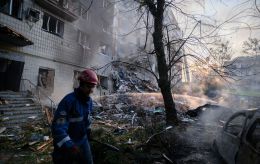 Russia destroys 9-story building in Kyiv with direct missile strike: Aftermath