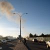 Explosions and smoke in one of Kyiv's districts, August 19