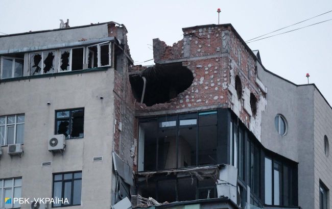 Large scale drone attack on Kyiv aftermath: Photos