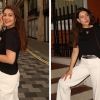 Denim color everyone's wearing - Ukraine's interviewer proves how to rock it