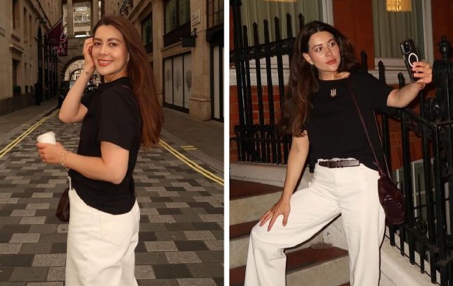 Denim color everyone's wearing - Ukraine's interviewer proves how to rock it