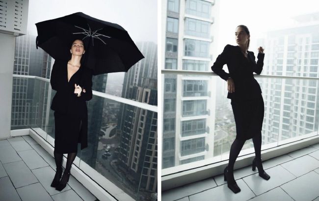 Black suit and minimalism: How Usyk's wife nails effortless chic