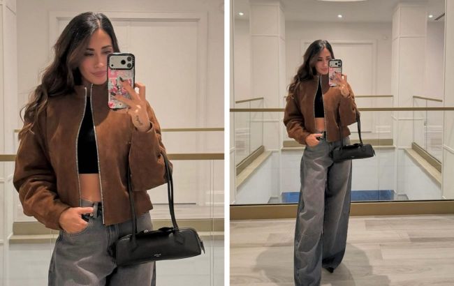 Winter 2026 must-have – Grey jeans in Messi wife's stylish look
