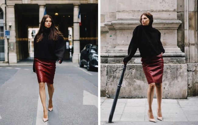 How to wear leather skirt this fall, according to Usyk's stylish wife