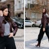 Burgundy leather bomber: Ultimate fall trend, Usyk's wife shows how to wear it