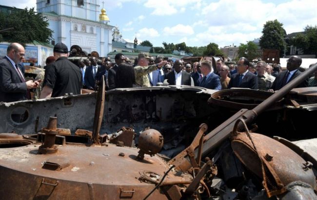 African delegation used bomb shelter amid Russian attack on Kyiv