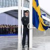 Swedish flag raised at NATO headquarters in Brussels