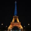 Eiffel Tower lights up in blue and yellow for Ukraine's Independence Day