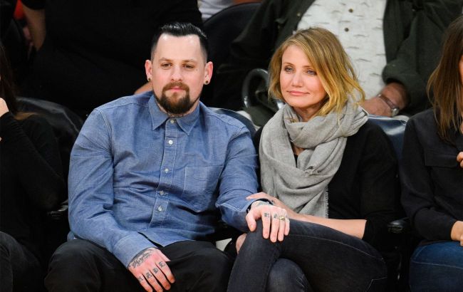 Cameron Diaz makes rare public appearance with husband in matching look