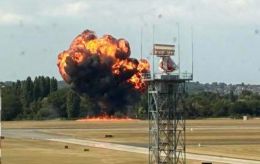 Private jet erupts in flames during takeoff at London Southend Airport – video
