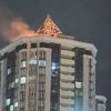 Drone wreckage falls on high-rise building in Kyiv region - Aftermath revealed