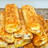 Meat flatbread rolls, great for breakfast or snack