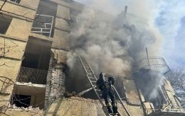 Russian drones hit apartment building in Dnipro, injuries reported