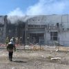 Rescuers hit in Ukraine as Russia makes second strike on retailer's distribution hub