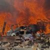 Russians strike Kherson: Humanitarian aid stock engulfed in flames, four injured