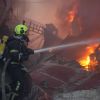 Photos reveal destroyed business center and warehouses after Kyiv attack