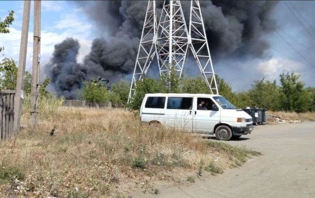 Large fire erupts near new Russian military base in Mariupol