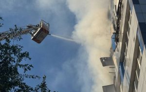 Jet-powered Russian drones strike Dnipro, damaging communications company