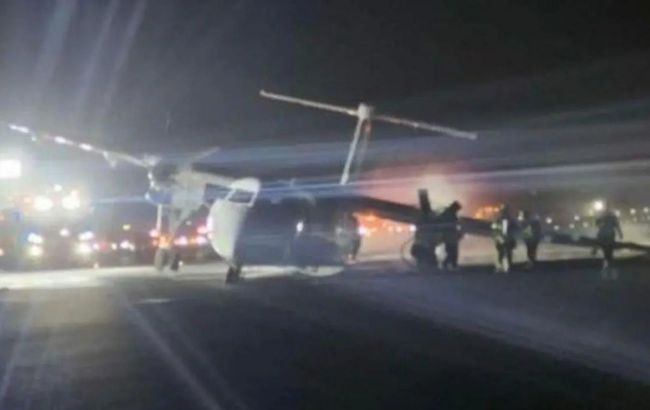 Plane catches fire in Canada