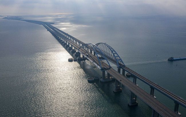 Russian floating barriers near Crimean bridge washed away by sea