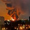 Fire rages for 14 hours after Ukrainian attack on Russian oil depot in Engels