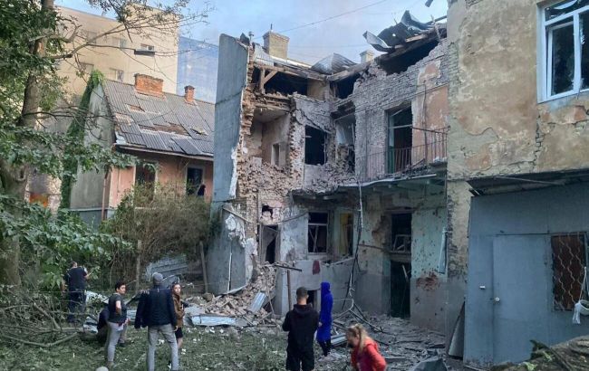 Overnight attack on Lviv leaves 4 wounded, buildings damaged