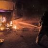 Russia strikes Ukrainian rescuers while extinguishing fire from previous Russian strike