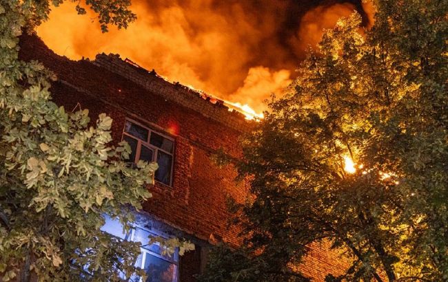 Drone strike hits industrial site as rescuers reveal aftermath in Kharkiv