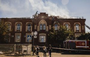 Russia strikes Kharkiv University of Pharmacy: Moment of impact and aftermath photos