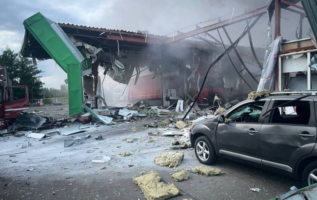 Russia destroys gas station near Poltava with drone strike, causing fire - Military Administration