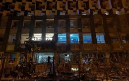 Russia strikes Kyiv overnight: Business center, high-rise buildings, kindergarten hit