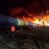 Freight train derails in Russia's Urals, fuel tank cars catch fire