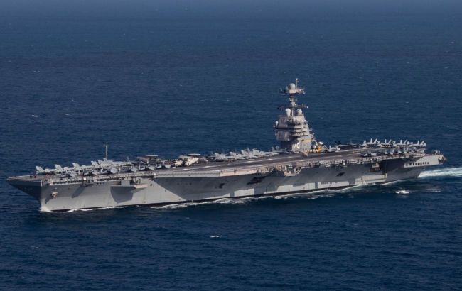 American aircraft carrier based at Israeli shores returns to U.S.