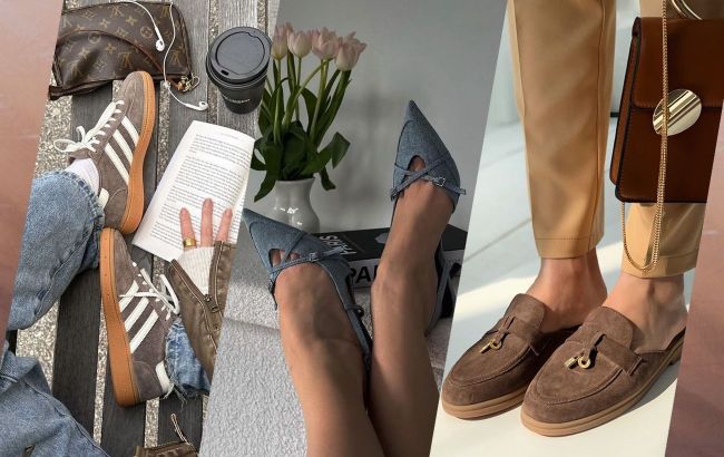 Suede sneakers and loafers: Trendy shoes for spring 2025