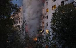 Russia hits Zaporizhzhia second time: Fire rages in high-rise, injuries reported