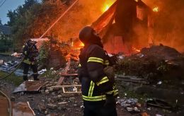 Russian missile and drone attack damages homes across Kyiv region, child among injured