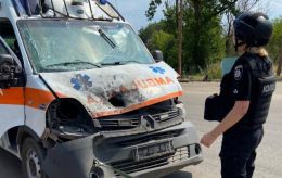 FPV drone hits emergency vehicle in Kupiansk, medics wounded