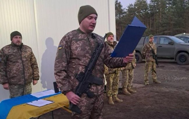 Ukrainian Legion volunteers in Poland take oath