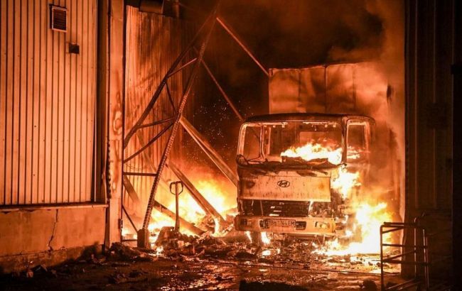 Russia strikes Ukraine's Odesa overnight: Warehouse on fire, truck damaged