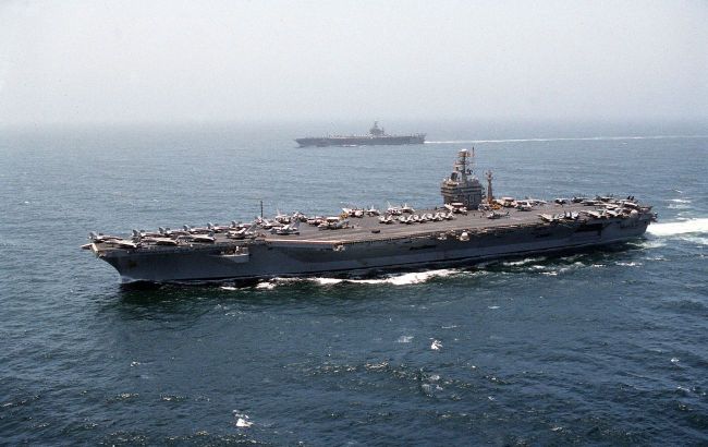 American aircraft carrier enters Red Sea